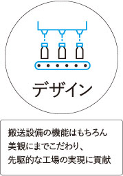 搬送設備の機能はもちろん美観にまでこだわり、先駆的な工場の実現に貢献